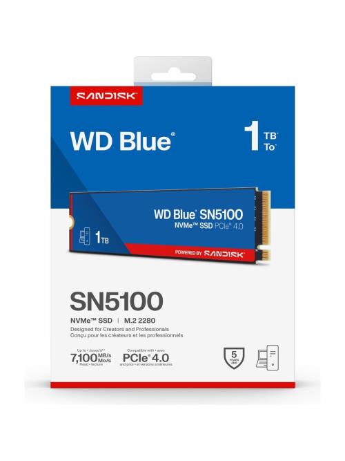 WD BLUE SN5100 1TB M.2 NVME PCIE-4.0 SSD 7100/6700 (WDS100T5B0E)